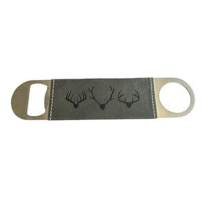 Three Antlers Deer Faux Leather Bottle Opener